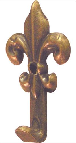 Fleur de lys decorative picture hook bronze plated